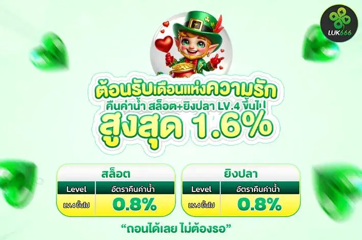 โปรโมชั่น luk666 โบนัสแตกหนัก ฝากรับเพิ่มทุกวัน สำหรับสล็อตเว็บตรง